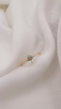 Anillo con leche materna y cordón umbilical en oro 18k y plata